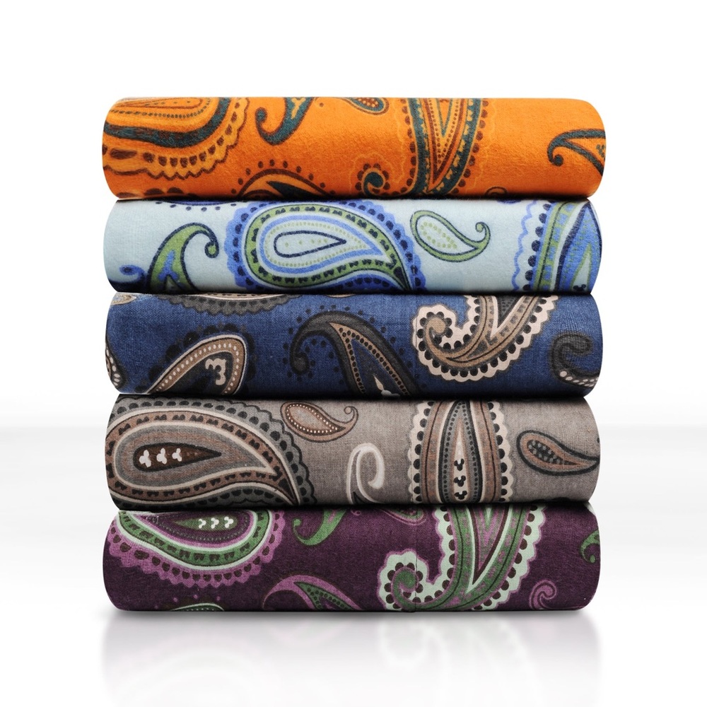 100% Cotton Flannel Paisley Luxury Duvet Cover Set